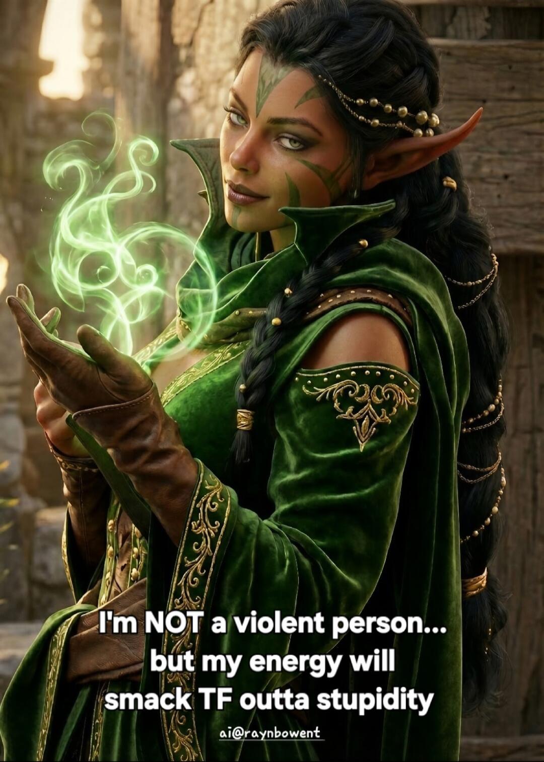 I'm NOT a violent person... but my energy will smack TF outta stupidity