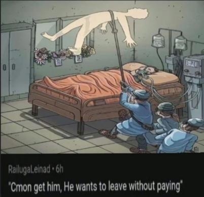 Cmon get him He wants to leave without paying