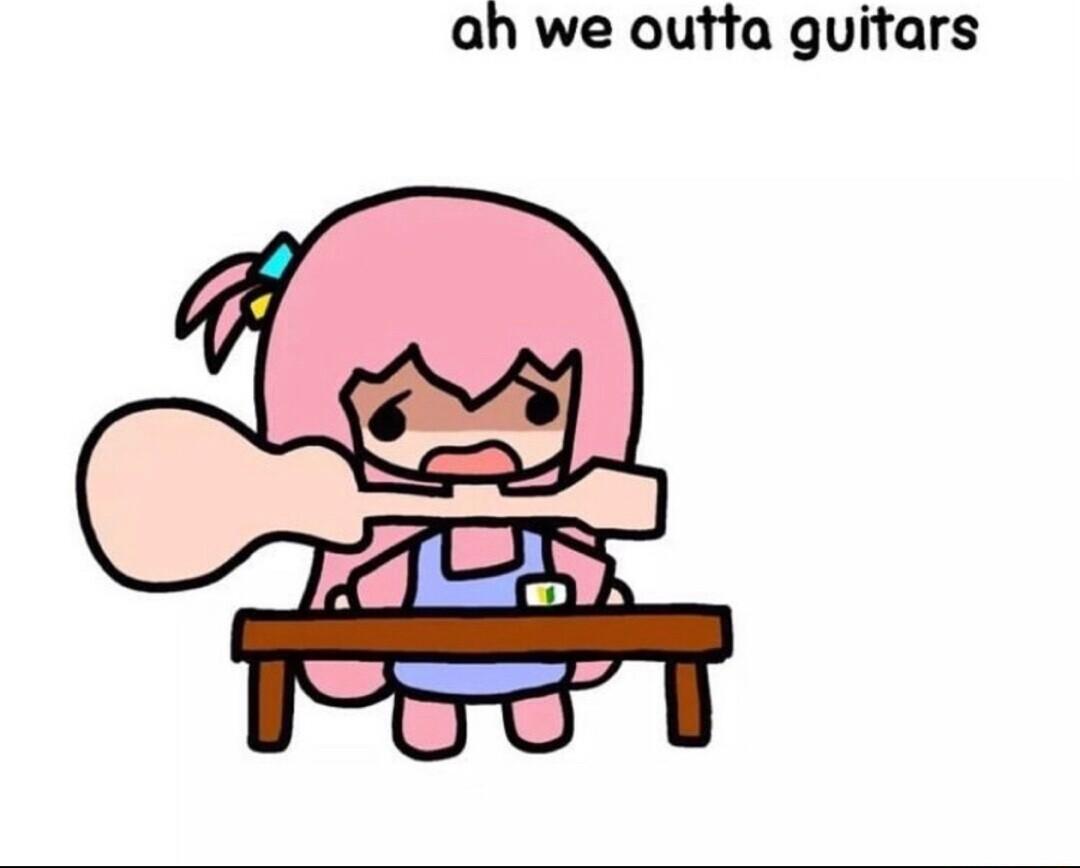 ah we outta guitars