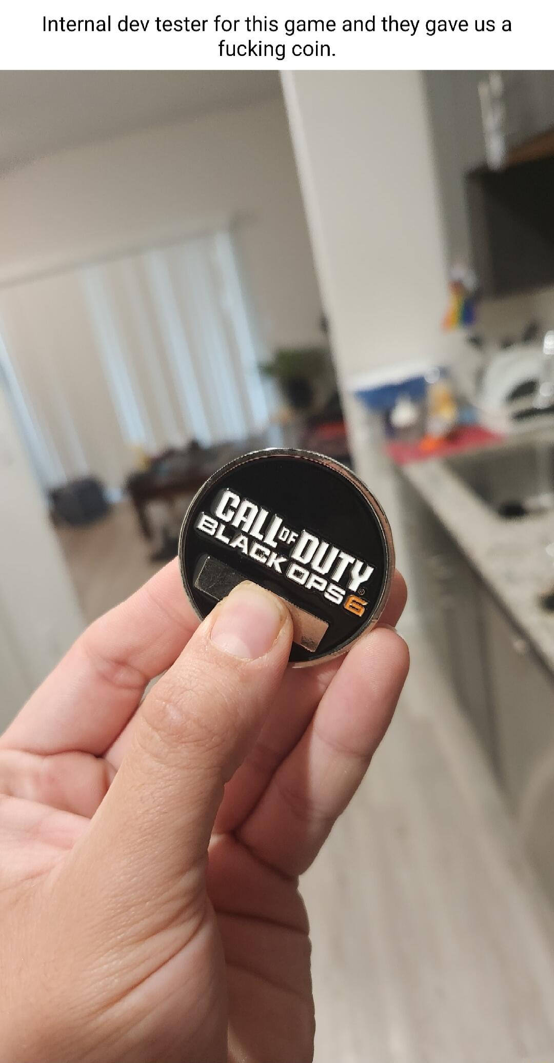 Internal dev tester for this game and they gave us a fucking coin