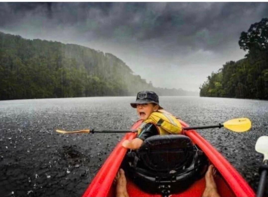 Me and my son went kayaking today dont know why but he was screaming like a little bitch the whole time hate him