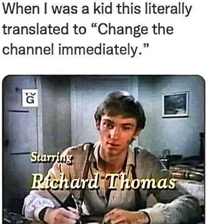 When I was a kid this literally translated to 