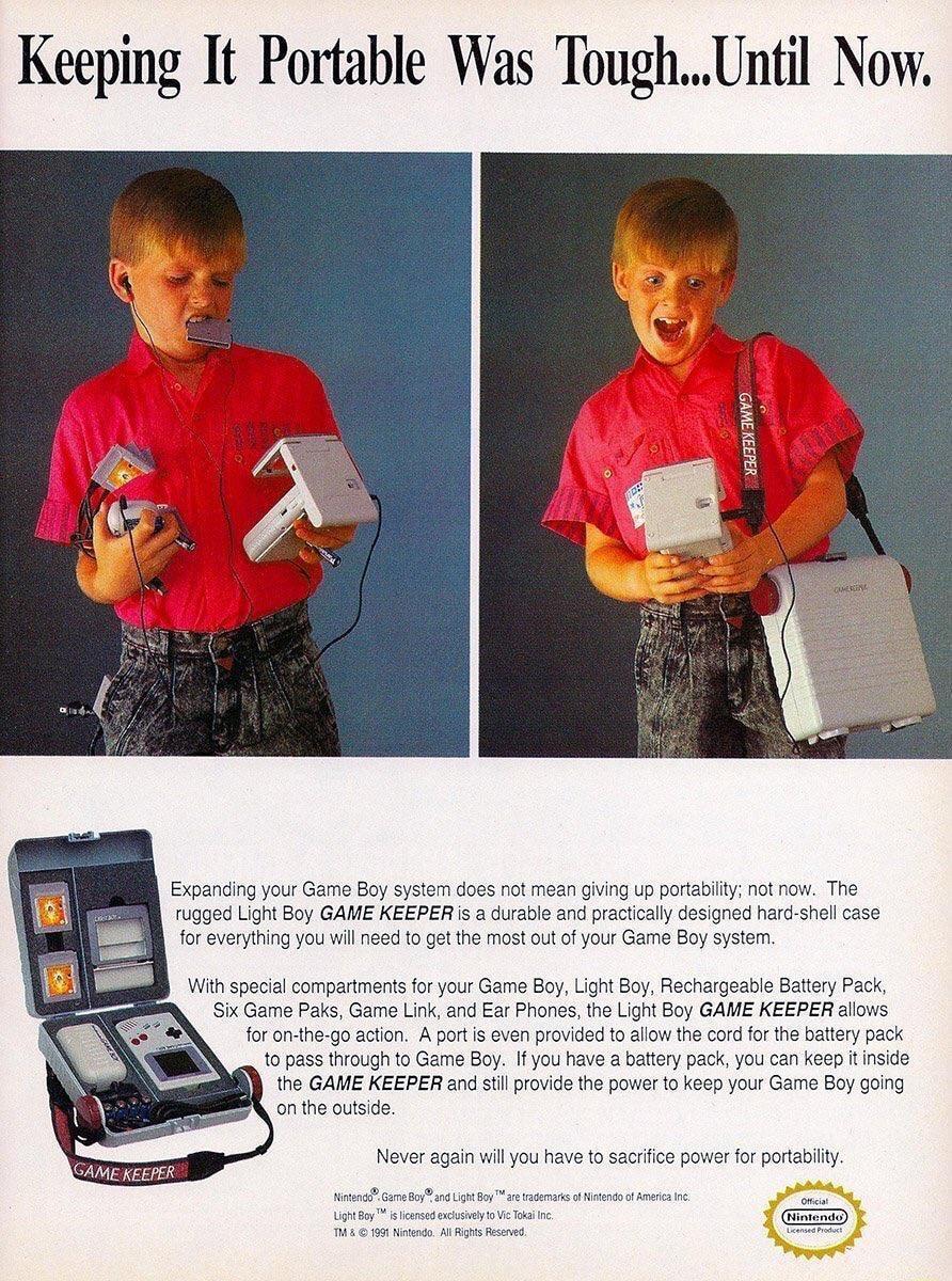 Keeping It Portable Was ToughUntil Now Expanding your Game Boy system does not mean giving up portability not now The rugged Light Boy GAME KEEPER is a durable and practically designed hard shell case for everything you will need to get the most out of your Game Boy system Six Game Paks Game Link and Ear Phones the Light Boy GAME KEEPER aHows for on the go action A port is even provided to allow t