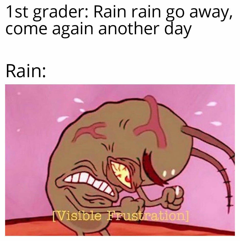 1st grader Rain rain go away come again another day Rain 7