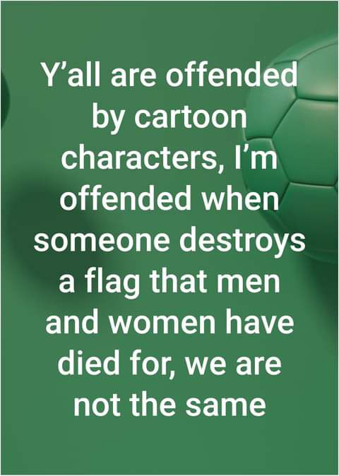 Yall are offended by cartoon characters Im offended when someone destroys ERETRGEIA Y and women have o 1To B o VLR 1 1 not the same