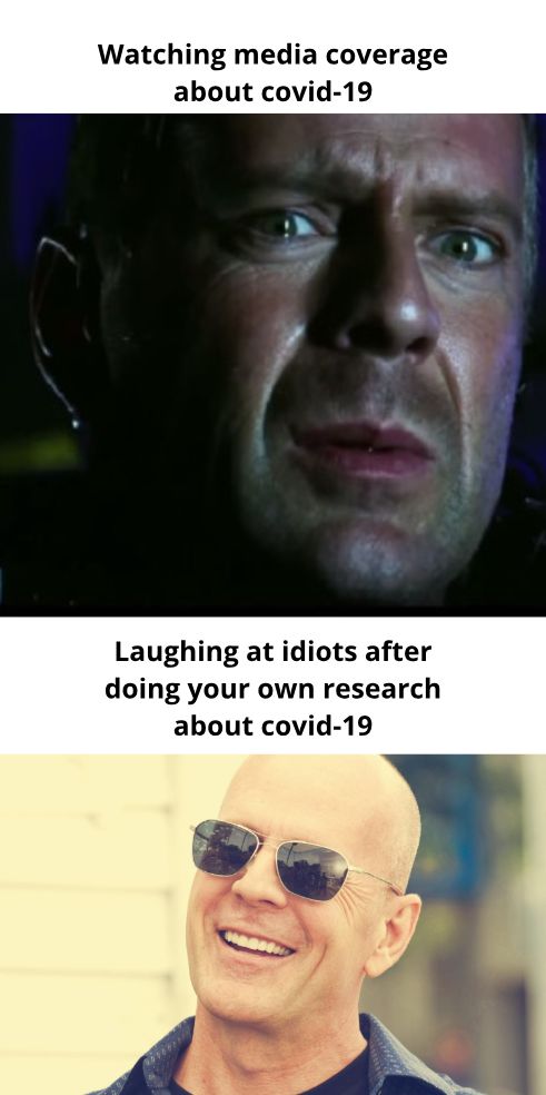 Watching media coverage about covid 19 Laughing at idiots after doing your own research about covid 19