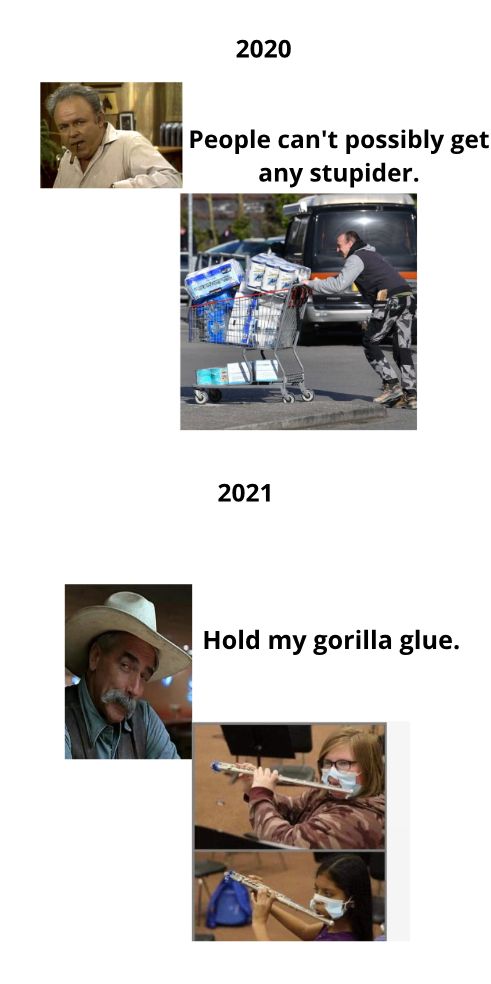 2020 People cant possibly get any stupider 2021