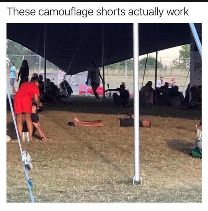 These camouflage shorts actually work