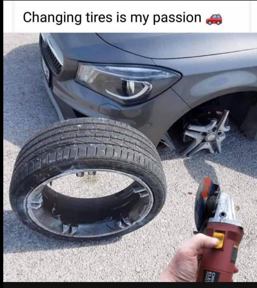 Changing tires is my passion