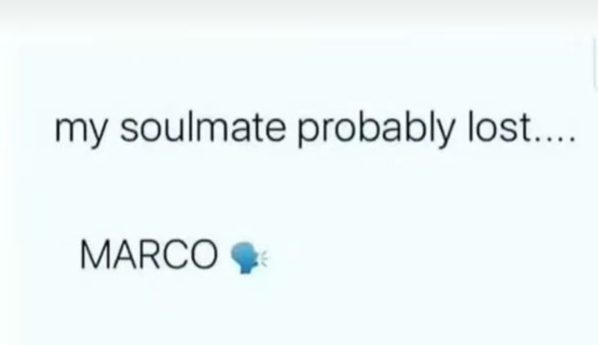 my soulmate probably lost MARCO