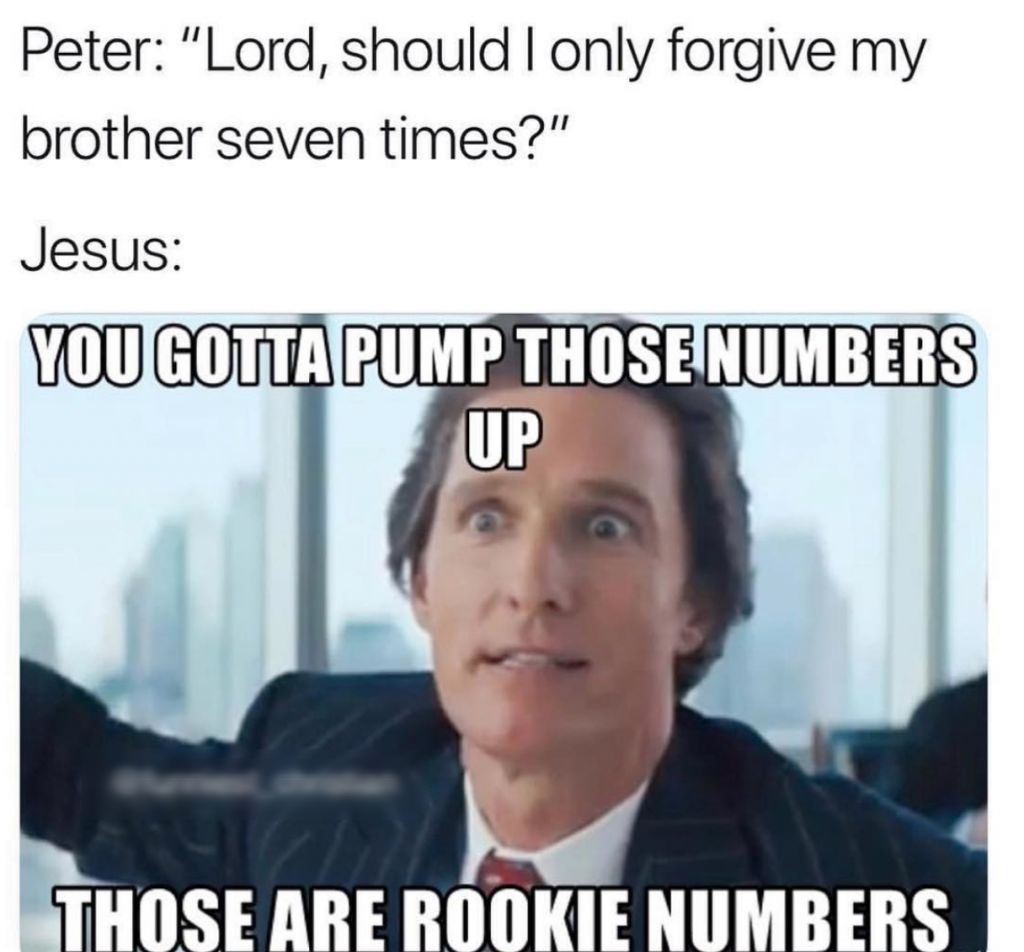 Peter Lord should only forgive my brother seven times