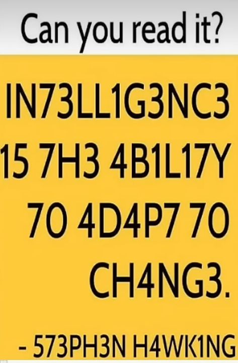 IN73LL1G3NC3 15 7H3 4BIL17Y 70 4D4P770 CHANGS 573PH3N H4WKING