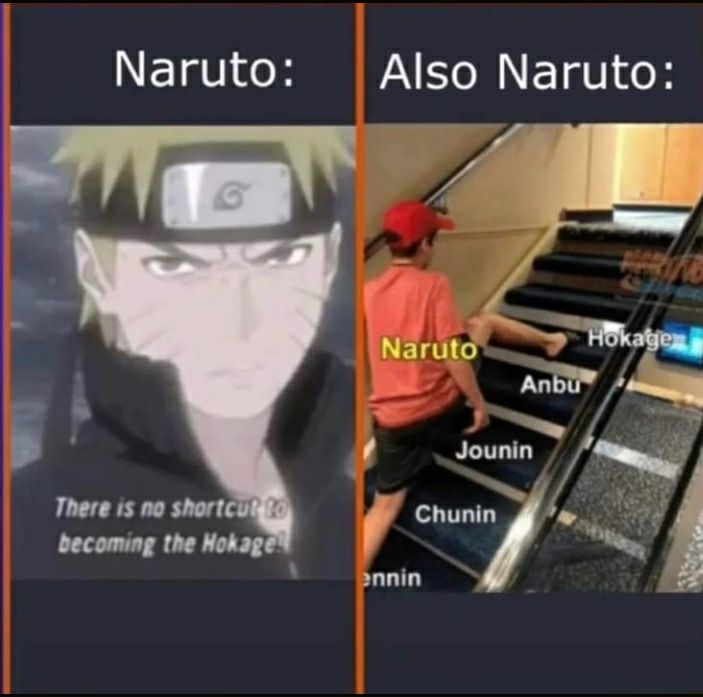 ElgVideK Also Naruto 2nnin I Jounin j There is no shortc W Chunin Ry becoming the Mokag 4 oy