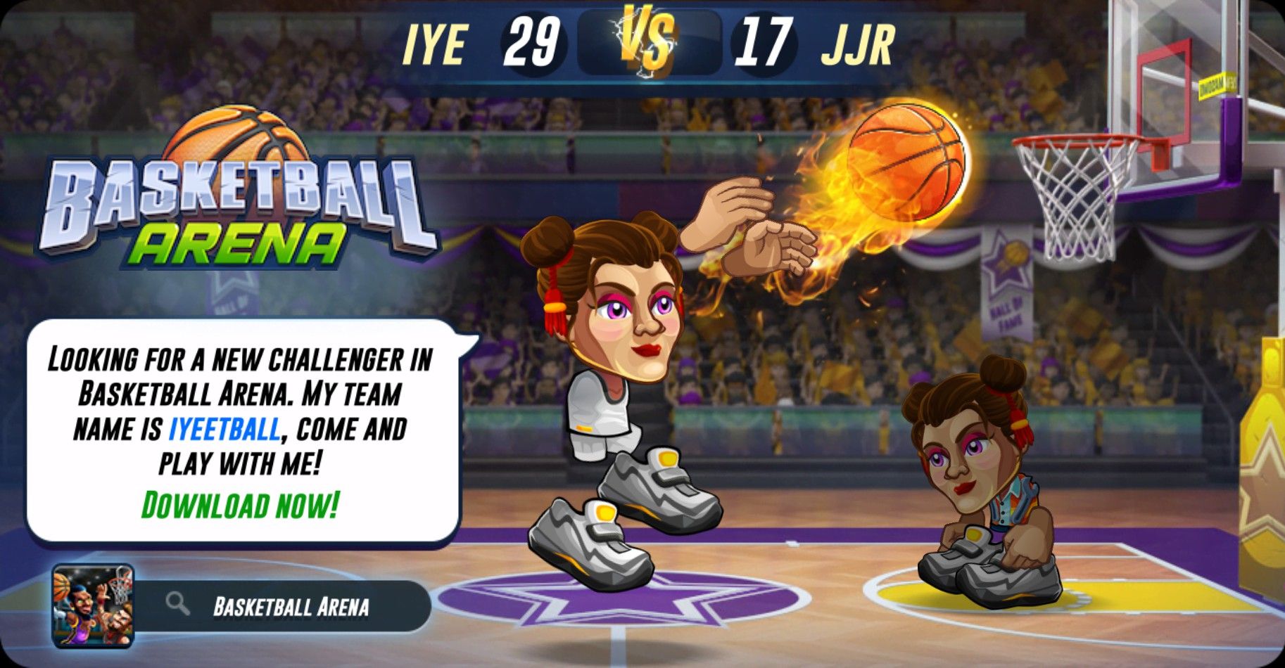 e 29 Y 17 Jur ms_xim LOOKING FOR A NEW CHALLENGER IN BASKETBALL ARENA MY TEAM NAME IS COME AND PLAY WITH ME DowNLOAD Now