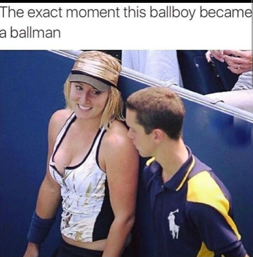 he exact moment this ballboy became a ballman