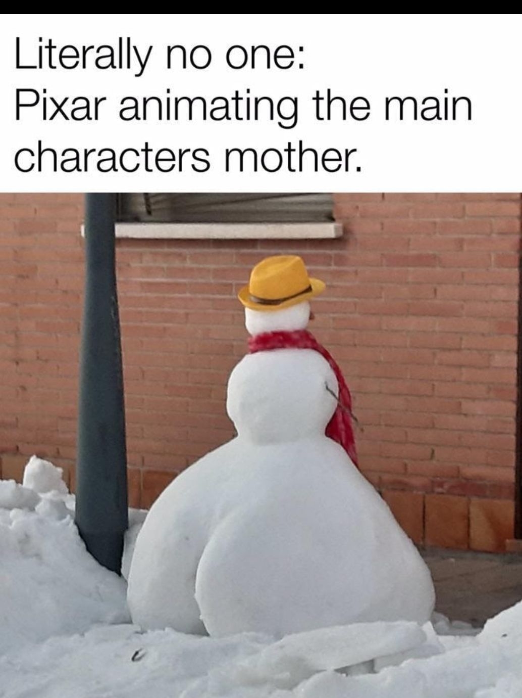 Literally no one Pixar animating the main characters mother