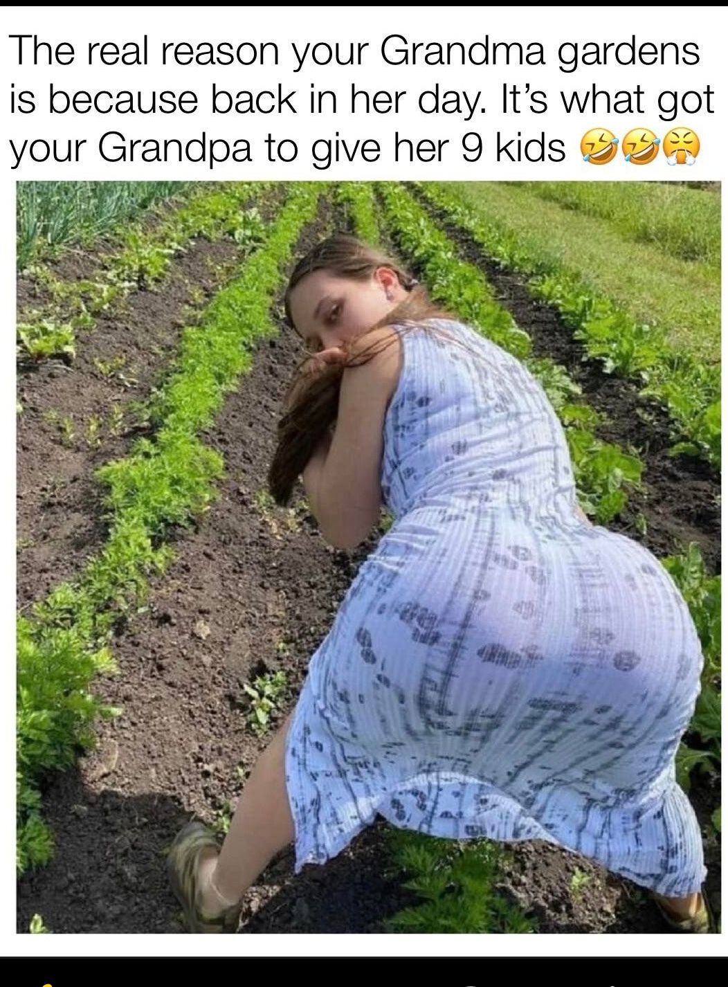 The real reason your Grandma gardens is because back in her day Its what got e her 9 kids