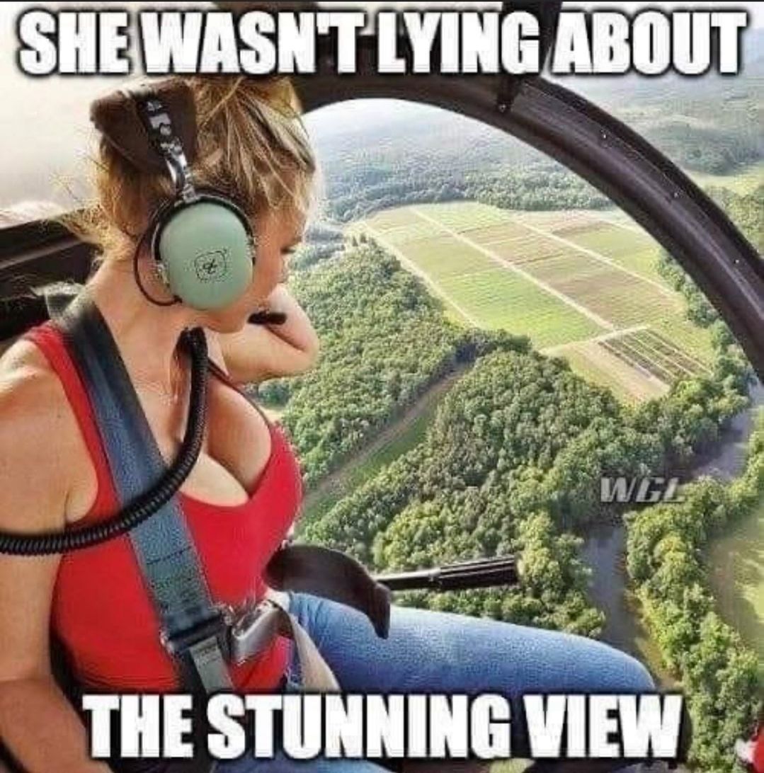 SHEWRSNTLYING ABOUT THE STUNNING VIEW