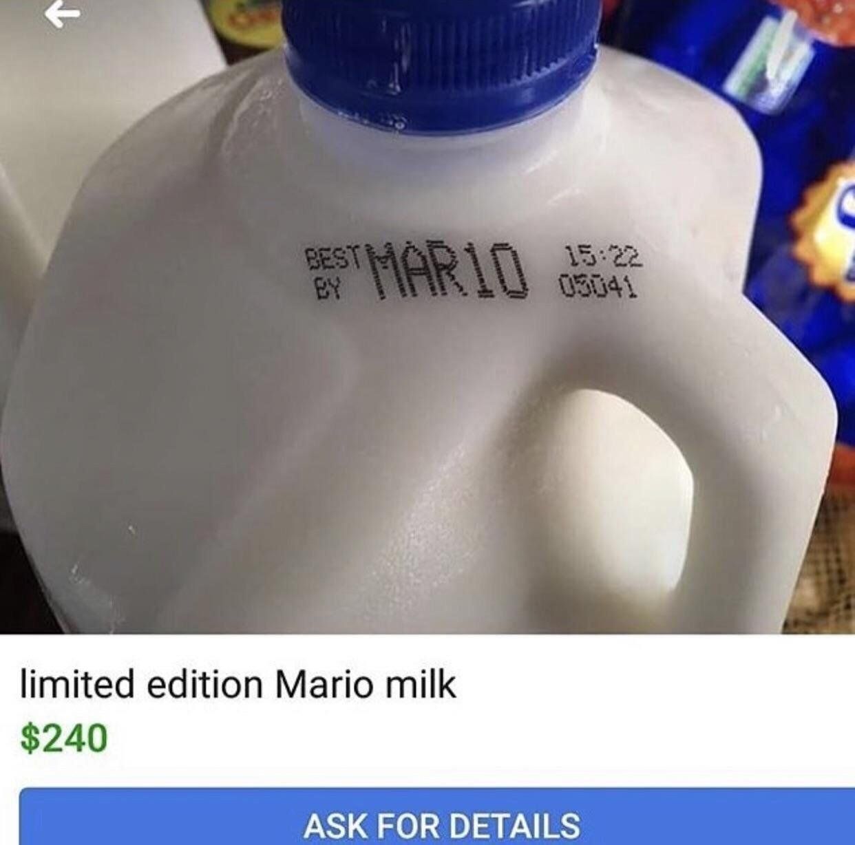 limited edition Mario milk 240 ASK FOR DETAILS