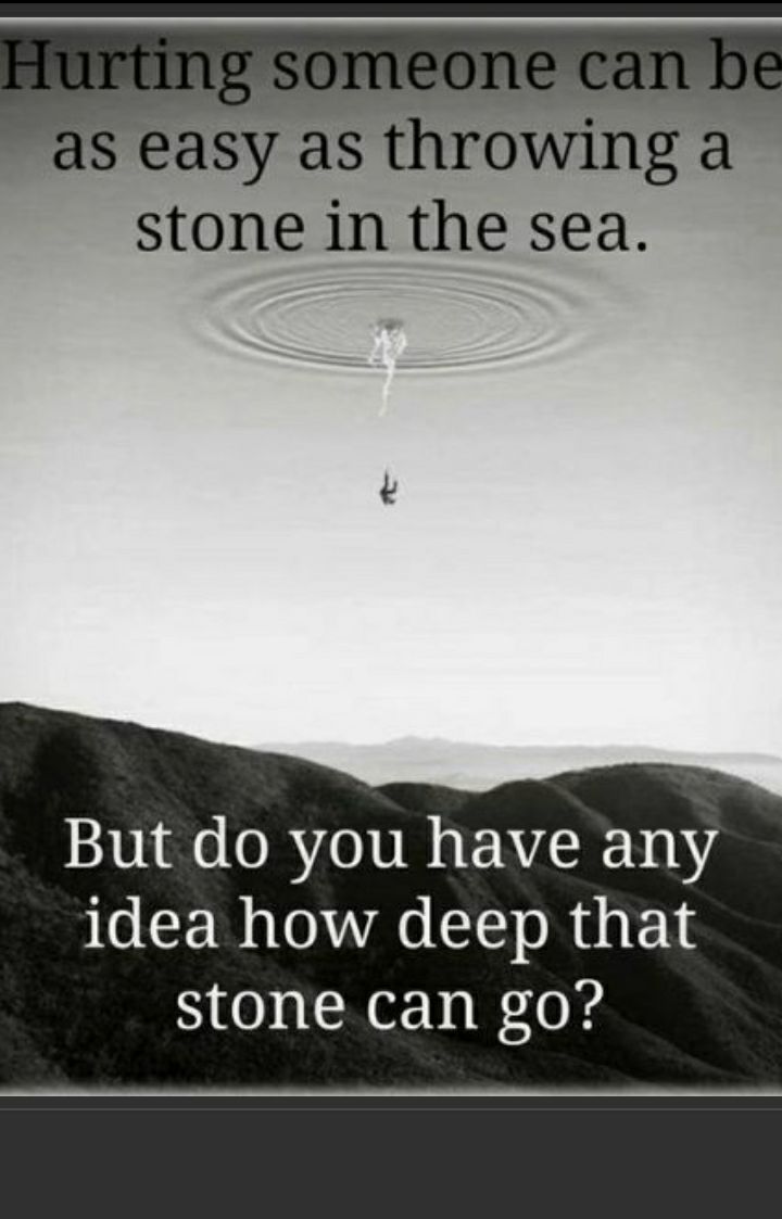 as easy as throwing a stone in the sea But do you have any idea how deep that stone can go