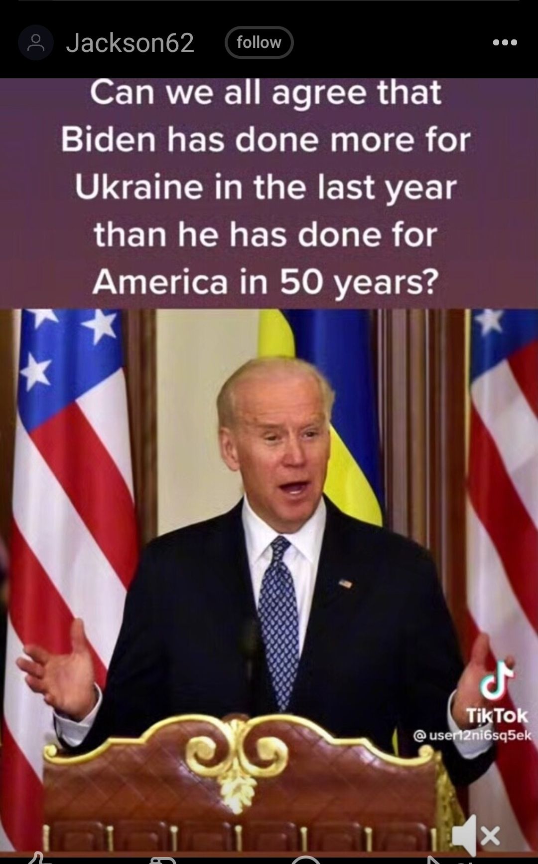Jackson62 follow Can we all agree that Biden has done more for SISEILENGRGENES V1 than he has done for America in 50 years