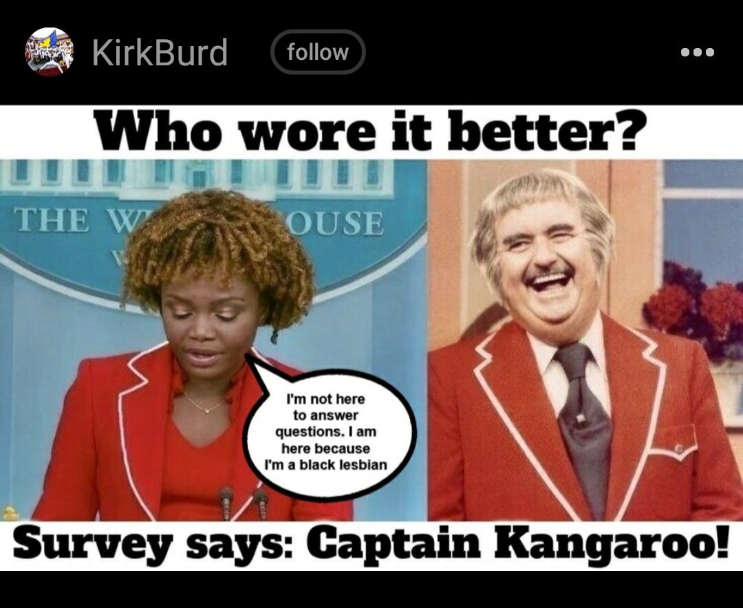 KirkBurd w Who wore it better FERN g8 IR0y Survey says Captain Kangaroo