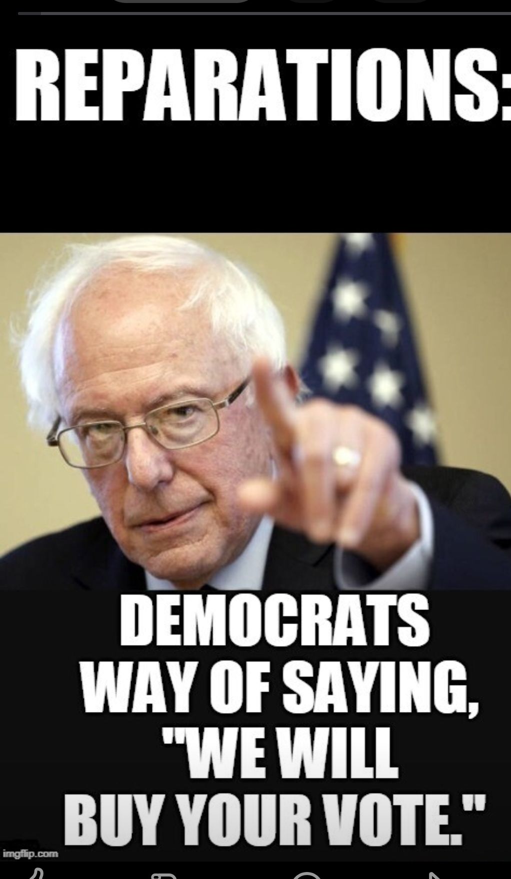 REPARATIONS e e DEMOGRATS WAY OF SAYING WEWILL __BUYYOURVOTE