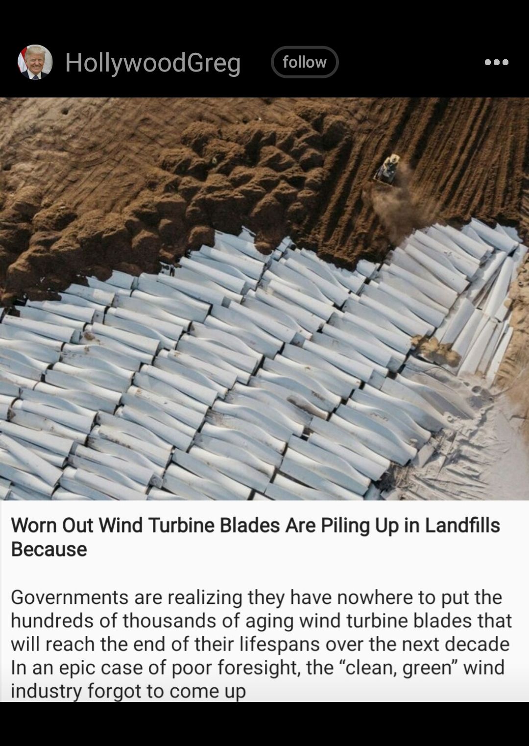 Worn Out Wind Turbine Blades Are Piling Up in Landfills Because Governments are realizing they have nowhere to put the hundreds of thousands of aging wind turbine blades that will reach the end of their lifespans over the next decade In an epic case of poor foresight the clean green wind mdustri Voriot 10 come ui