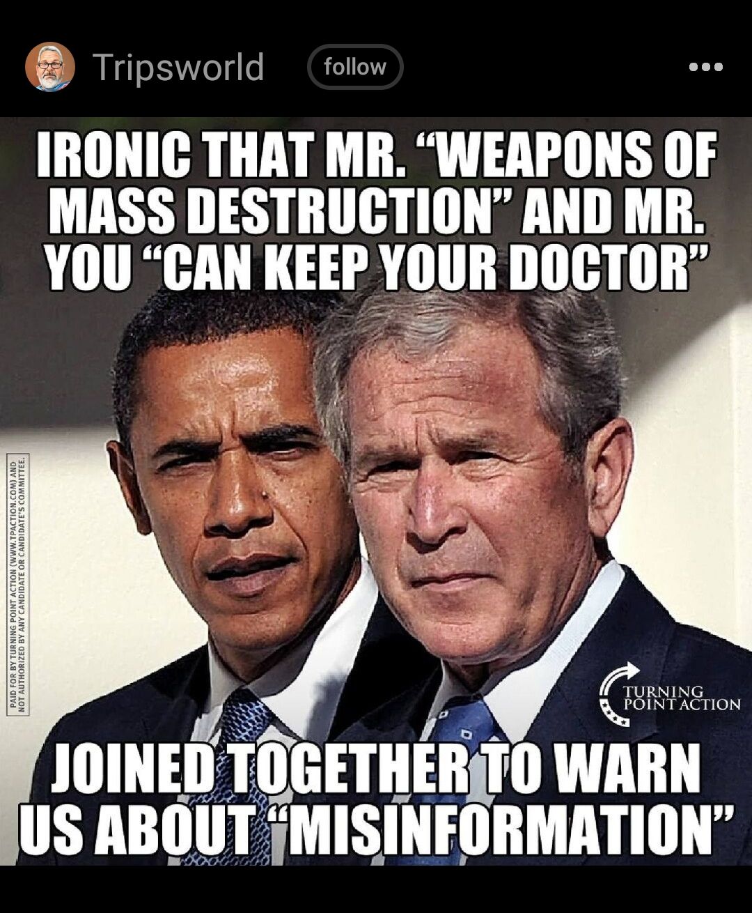 R T IRONIC THAT MR WERPONS OF MASS DESTRUCTION AND MR