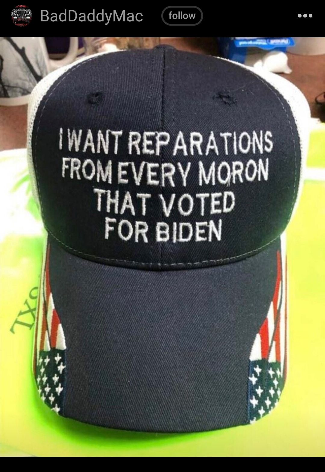 L ST DETe 6 VTS IWANT REPARATIONS FROM EVERY MORON THAT VOTED FOR BIDEN