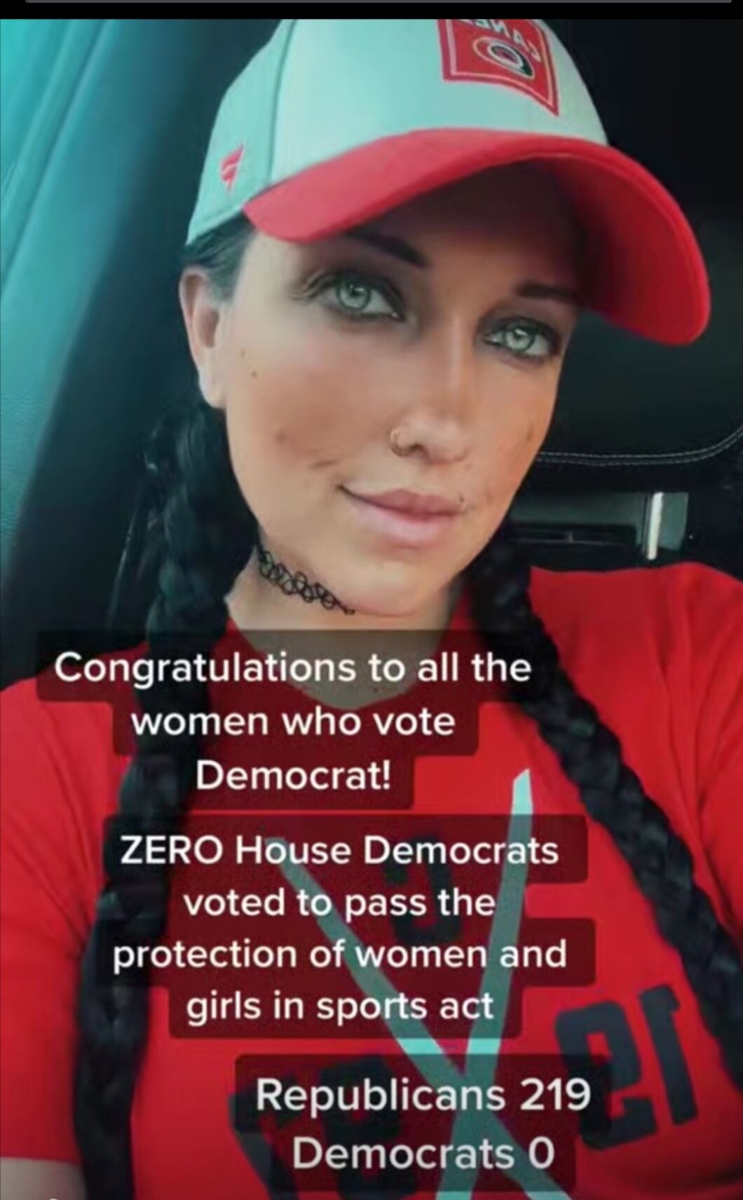 Congratulations to all the women who vote Democrat Republic pAlc Democrats O