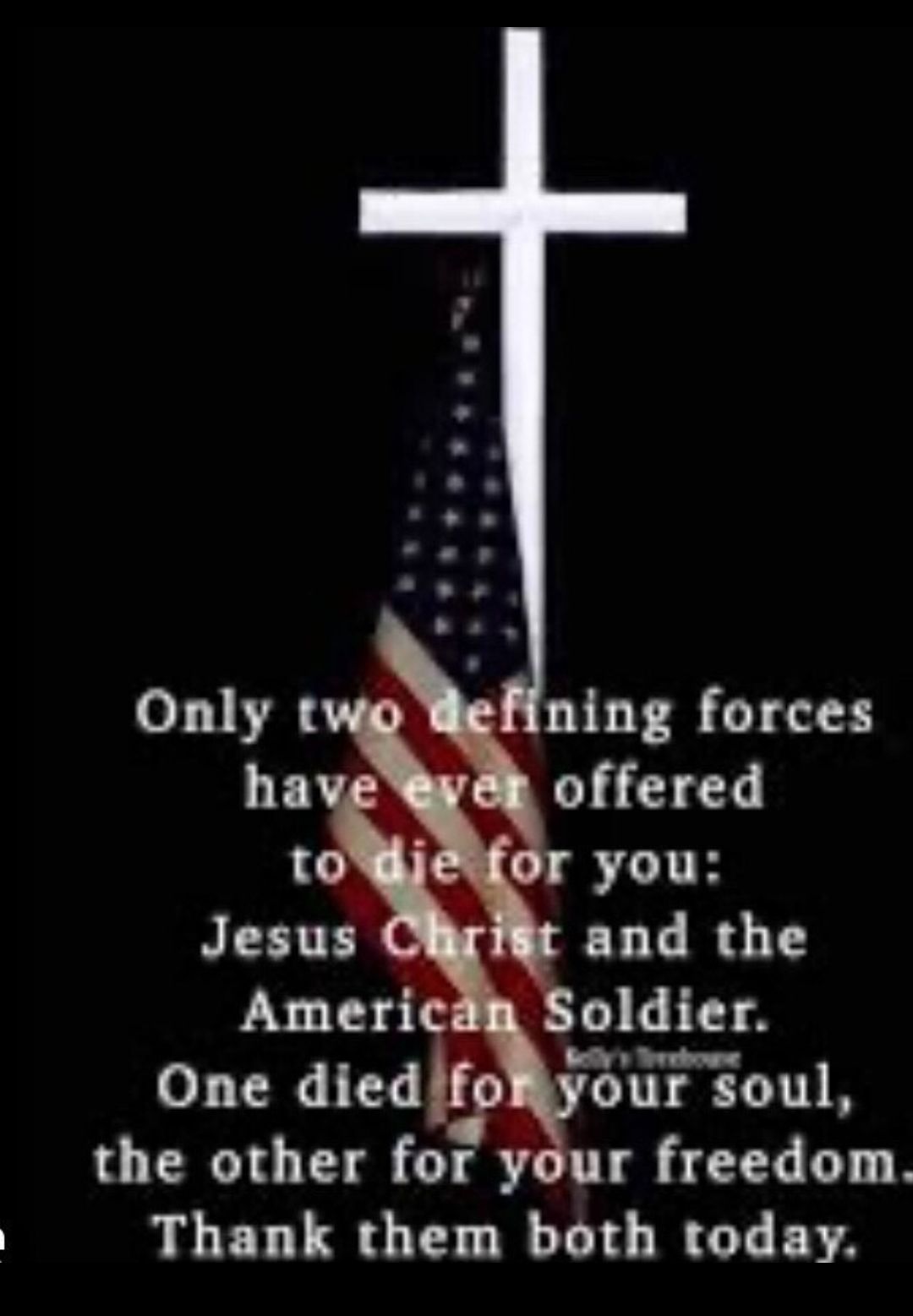 ha offered the other for r freedom Thank them both today