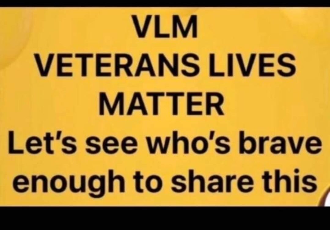 VLM VETERANS LIVES MATTER Lets see whos brave enough to share this