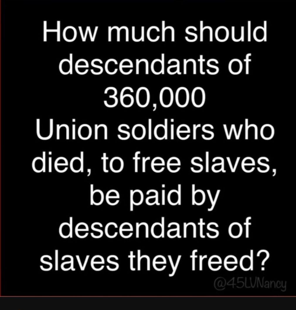 How much should descendants of 360000 Union soldiers who oYe MR o R TKI V1H ol No 1le MoV descendants of S EVCER QAo Mg