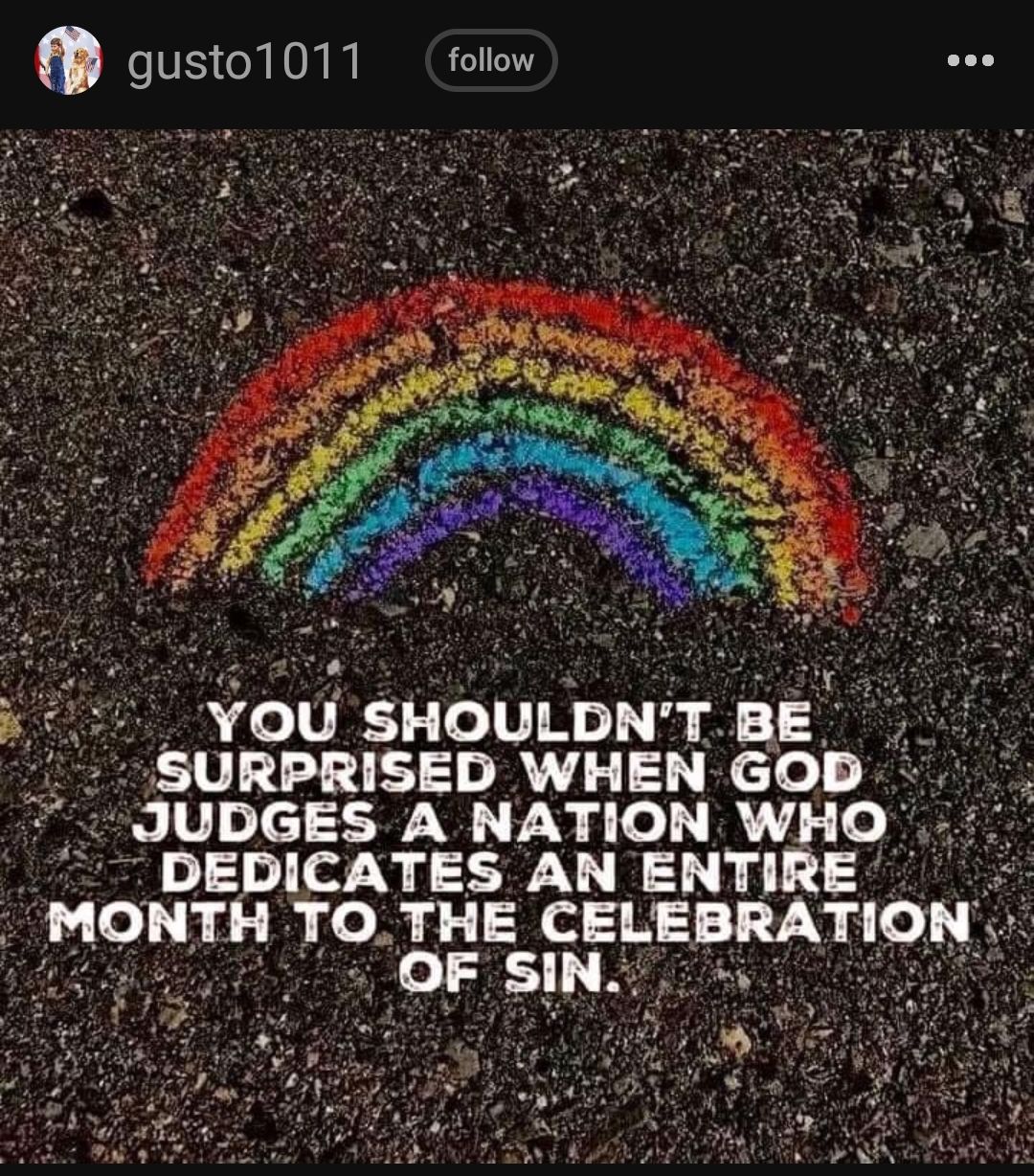 YOU SHOULDNT BI SURPRISED WHEN GOD JUDGES A NATION WHO DEDICATES AN ENTIRE ONTH TO THE CELEBRATION S UUOFSING