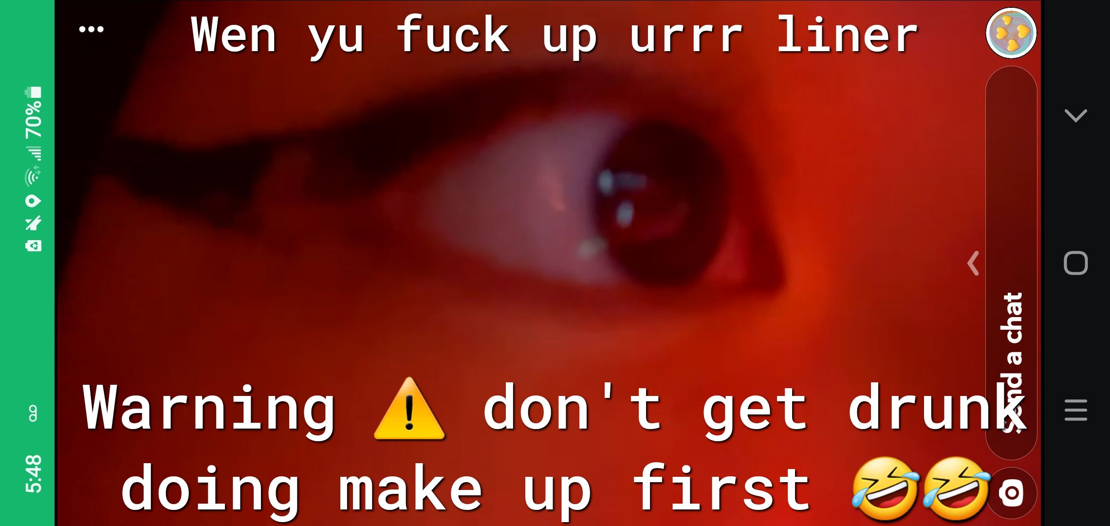 Wen yu fuck up urrr liner d a chai Warning 4 dont get drunk doing make up first e