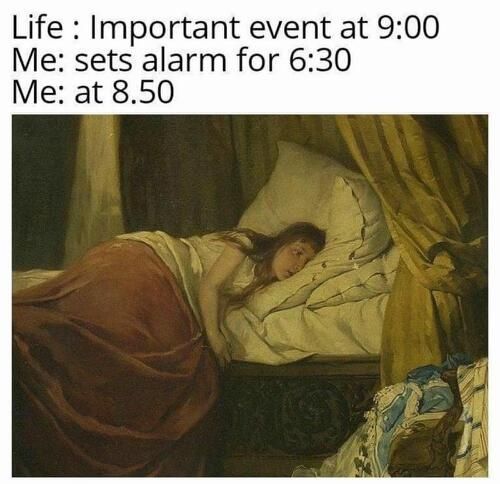 Life Important event at 900 Me sets alarm for 630 Me at 850