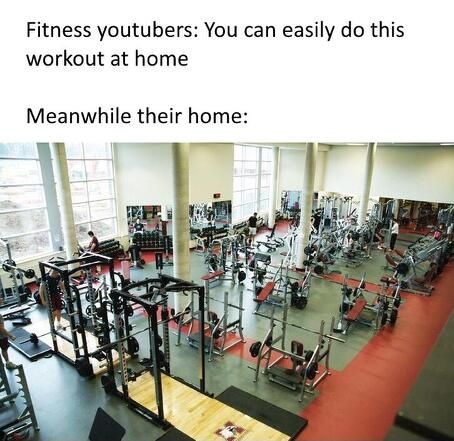 Fitness youtubers You can easily do this workout at home Meanwhile their home