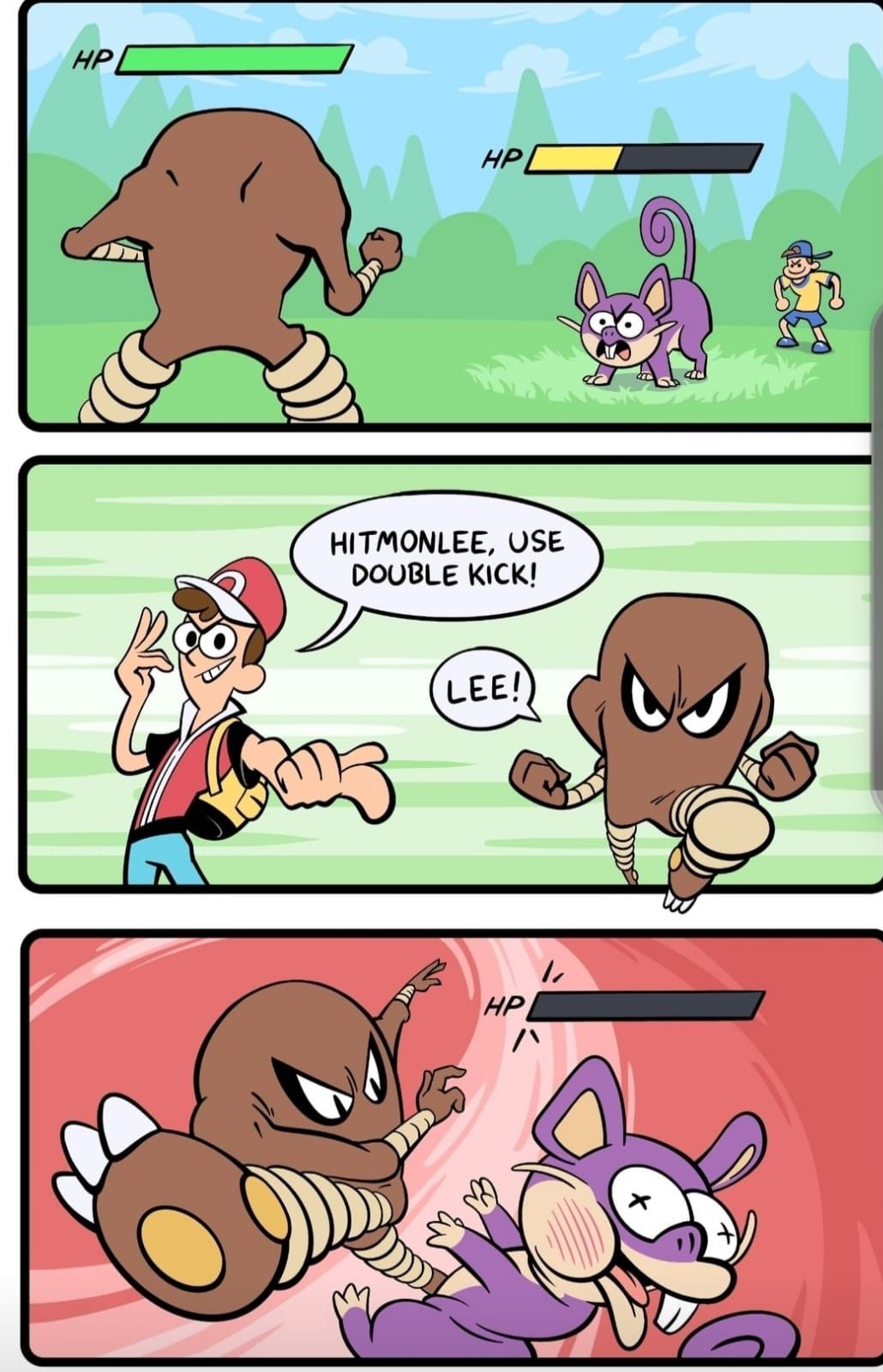 HITMONLEE USE DOUBLE KICK j 3 v