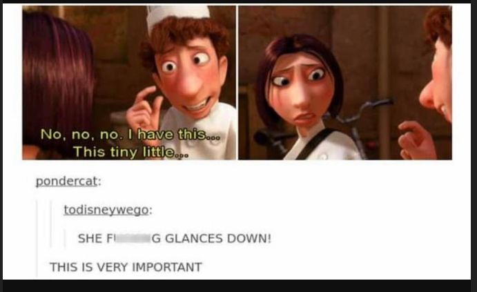 No no no Iha This tiny itte pondercat todisneywego SHE F G GLANCES DOWN THIS IS VERY IMPORTANT