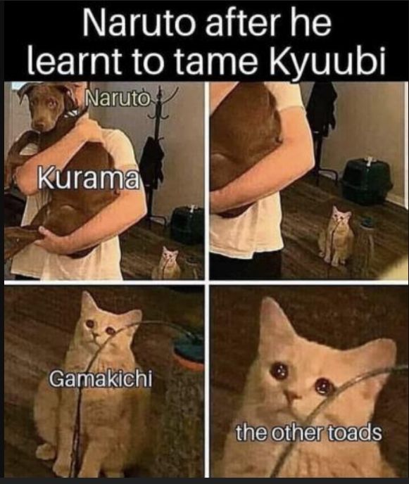 Naruto after he learnt to tame Kyuub