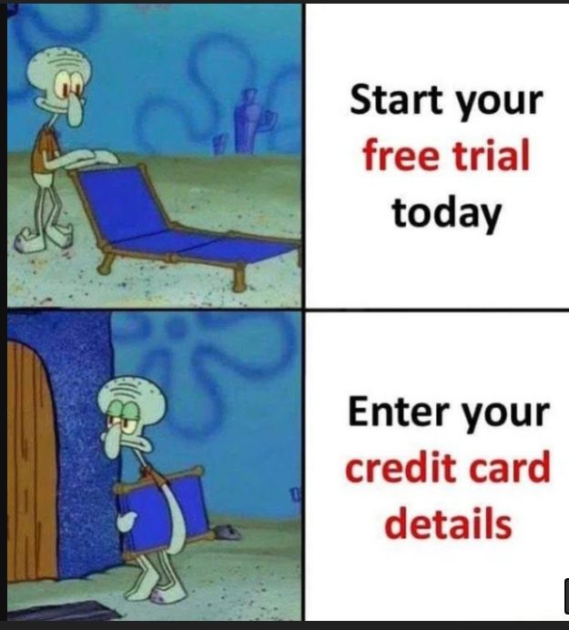 Start your free trial today Enter your credit card details