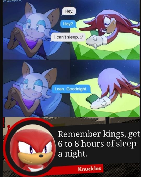 T R J Remember kings get w 6 to 8 hours of sleep e Knuckles