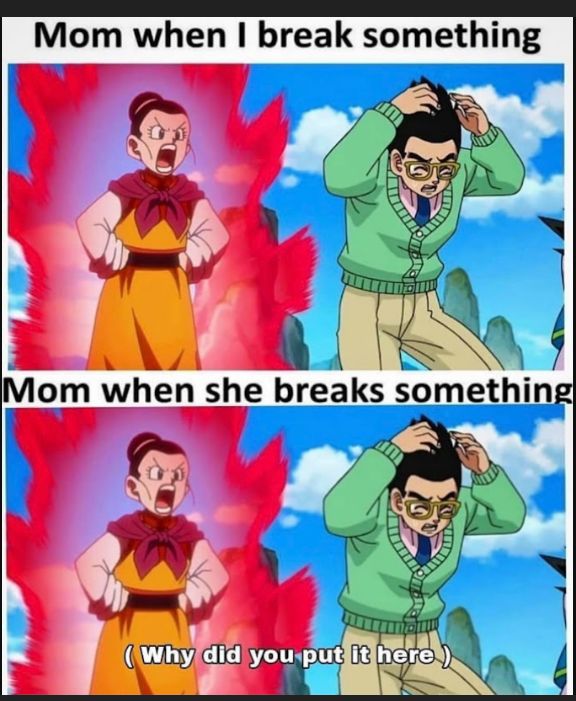 Mom when break something