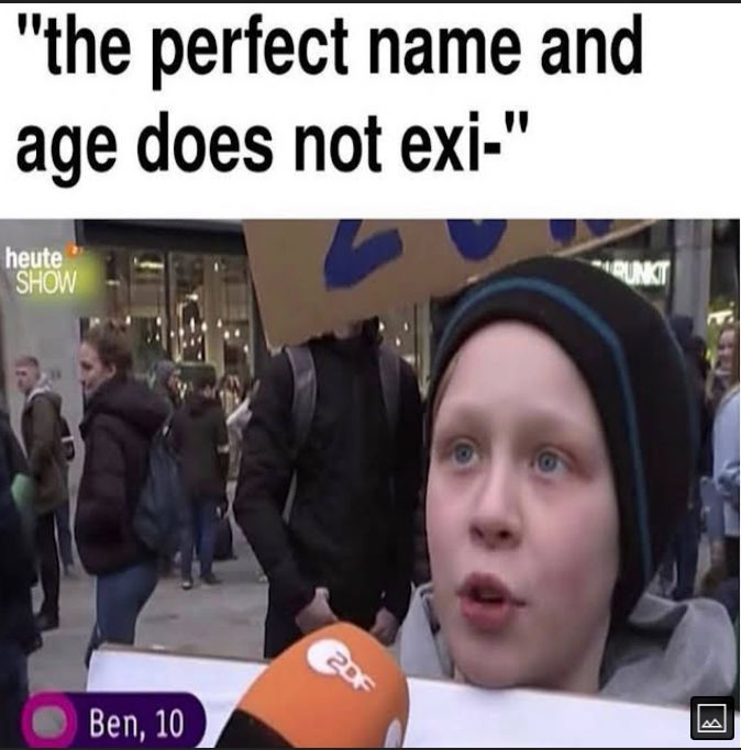 the perfect name and age does not exi