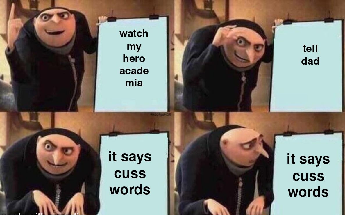 it says it says CUSS cuss words words