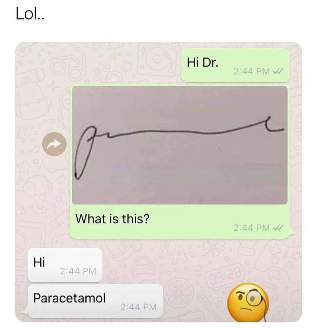 Lol 244 PM W Hi Dr What is this 244 PM W N Hi 244 PM SEBSR_ Paracetamol S ol 244PM