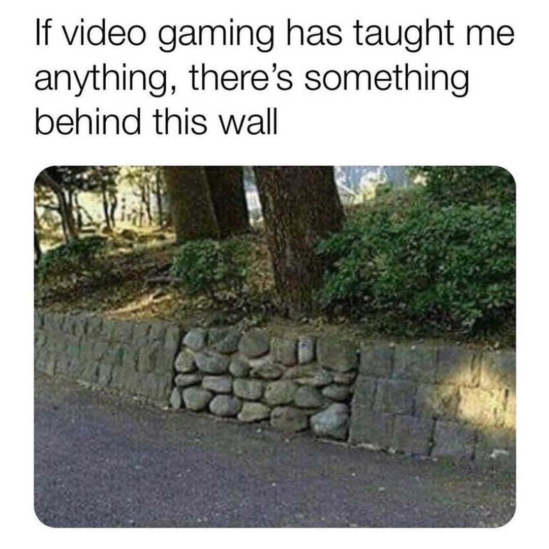 If video gaming has taught me anything theres something behind this wall