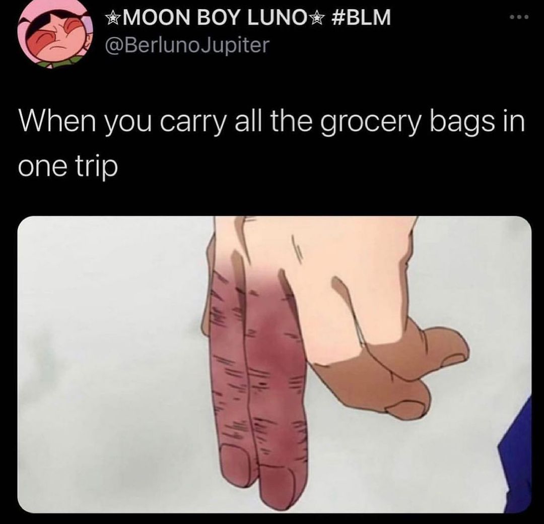 MOON BOY LUNO BLM BerlunoJupiter When you carry all the grocery bags in one trip