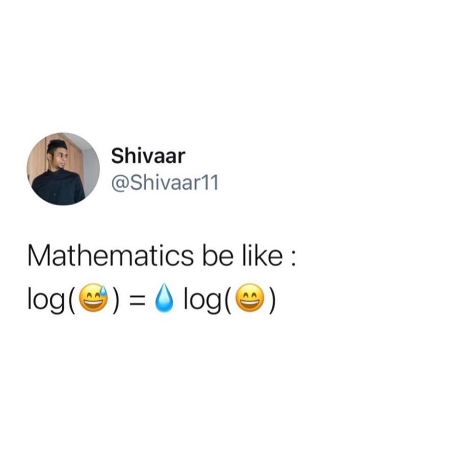 Shivaar Shivaar11 Mathematics be like log 0 log